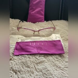 Emilio Pucci Pink Cat-Eye Glasses